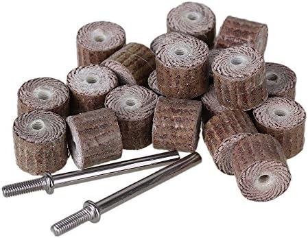 CNBTR 12mm Dia 80Grit Grinder Sanding Flap Wheel Head Polish Pad Accessories for Rotary Tools Pack of 20