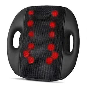 GHK H90 Shiatsu Back, Neck, Calf 12 Ball Multifunction Massage Cushion Machine for Car, Home & Office Use Car Charger & Electric Charger Inclusive (Multicolour)