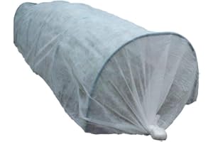 ELITO HOME & GARDEN New Grow Tunnel 3m Net/Fleece/Poly Garden Cloche Plant Vegetable Protection Ground Cover (3 Metre, White Fleese Tunnel)