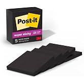 Post-it S per Yap kan Notlar, 3x3 in, 5 Ped, 2x Yap t rma G c, Siyah (654-5SSSC)