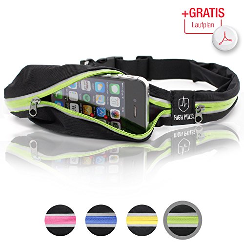 High pulse cinturon para correr  riñonera running deportiva multifuncional para guardar sus objetos de valor durante la práctica deportiva o de viaje