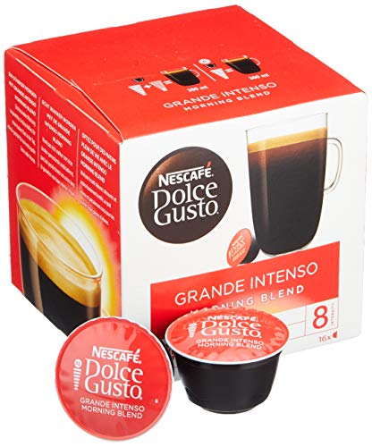 Preisvergleich Produktbild Nescafé Dolce Gusto Preludio Intenso, Kaffeekapseln, 100% edle Arabica Bohnen, Frühstückskaffee, Für XL Kaffeebecher, Schnelle Zubereitung, Aromaversiegelte Kapseln,16 Kapseln, 160g