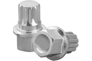 JNNJ 2 Pcs Car Wheel Lock Nuts Removal Key, Auto Anti Theft Wheel Lock Nut Spanner, Car Wheels Lock Lug Nut Screw Removal Key Socket, Auto Tire Nut Spanner(17-Tooth)