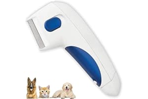 XUJAIOLQP Electronic Lice Comb, Electric Flea Zapper for Pet, Grooming Comb Brush for Dogs Cats Cleaning Tear Stains