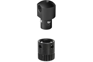 ‎HALDER HALDER Unisex – Erwachsene Push & GO Stud Adapter + Buchse, Ø 6 x 1 mm, schwarz, mit Aufnahmebuchse für Montage in Holz, 6,0 mm