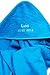 Produktbild KringsFashion Kapuzentuch für Kinder, Farbe blau/petrol, Stickfarbe hellblau, 100 x 100 cm, Badetuch/Handtuch mit Name (+ Geburtsdatum optional) oder Wunschbegriff - hochwertig bestickt