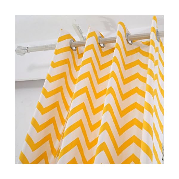 GWELL Stripe Cotton Eyelet Ring Top Curtains/Drapes/Panels for Living Room Bedroom(One Panel) - Image 3