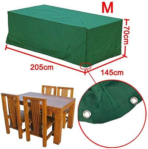 Popamaing High Quality Waterproof Outdoor Wicker Rattan Garden Bench Furniture Protective Cover Patio Tables &amp; Chairs Cover Wicker Rattan(M(81x57x28")