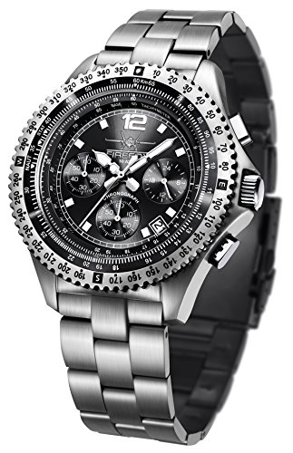 FIREFOX FIGHTER FFS05-102 sunray schwarz Chronograph Herrenuhr Armbanduhr massiv Edelstahl Sicherheitsfaltschliee 10 ATM Prfdruck FIREFOX FIGHTER FFS05-102 sunray schwarz Chronograph Herrenuhr Armbanduhr massiv Edelstahl Sicherheitsfaltschliee 10 ATM Prfdruck