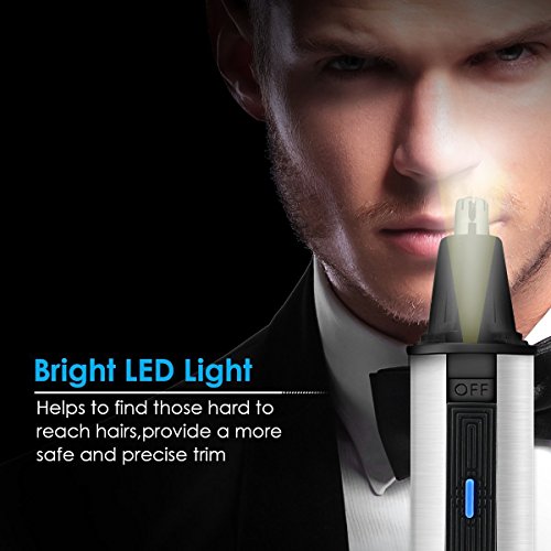 HLYOON 3-in-1 Nasenhaarschneider wasserdichter Edelstahlnasenhaarschneider, männliche Pflegewerkzeuge - 4