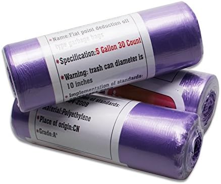 Lispower Durable Office Garbage Bags Home Trash Bags 4 Gallons 90 Counts (90 count) (Purple)