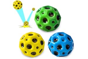 ‎FUNMO Funmo Moon Ball 1PCS Space Ball Astro Jump Ball Jump Ball Astro Ball 7cm Hohe Sprünge Gummiball Super High Bouncing Bounciest Lightweight Foam Ball Bouncy Balls for Kids Party Gift (Blau)