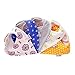 Lovjoy Bandana Baby Bibs - Pack of 5 Girls Designs (Chirpy & cheerful)