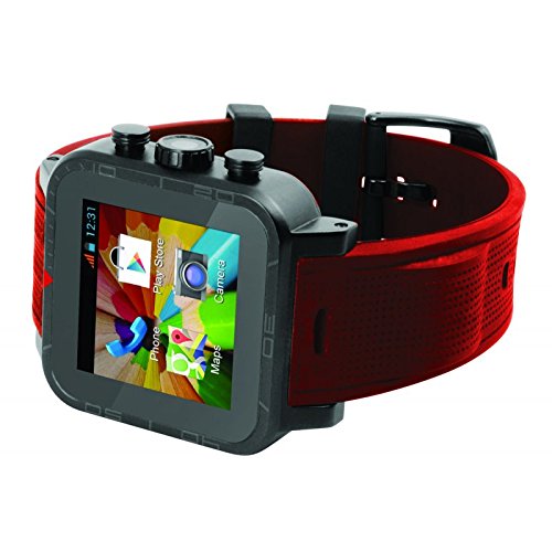 iconBIT Callisto 300 (NT-1502C) 3,9 cm (1,54 Zoll) Smartwatch (Intel Pentium Dual-Core, 1,1GHz, 1GB RAM, 8GB HDD, Android 4.2) schwarz