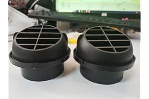 LSGGTIM Warmluftauslass 75mm, 2 Stück Standheizung Zubehör Luftauslass Abschließbarer Drehbarer ABS-Kunststoff Luftauslass Pilzkopf Universal Standheizung Luftauslass 42mm 60mm 75mm für Auto Bus Wohnmobil