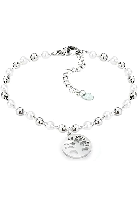 Bracciale Portafortuna Con Ciondolo Quadrifoglio | Acciaio Inox Dorato/Argentato | Regolabile - Foto 11