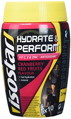 Isostar Hydrate & Perform: 400 g isotonisches Elektrolytgetränk - Elektrolytlösung zur Unterstützung der sportlichen Leistungsfähigkeit - Red Fruits