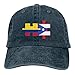 Produktbild Baseballkappe Sport-Mütze Colombia Puerto Rico Flags Puzzle Men's Women's Adjustable Jeans Baseball Hat Denim Fabric Hip-hop Cap Sports Cool Youth Golf Ball Unisex Cowboy hat fedora beach hiking skul