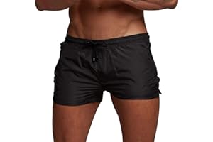 ODOKEI Short de Bain Homme Court Maillot de Bain Homme Piscine Natation Surf Shorty Moulant Pantalon Short de Plage Boardshort Boardshorts Mayo de Bain Homme Trunks Grande Taille Sport Loisir
