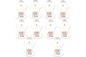 HOTANJI 10 Pieces TENS Electrodes Pad Replacement Pad for TENS Unit TENS Electrode Pad Adhesive Gel Pads for Omron