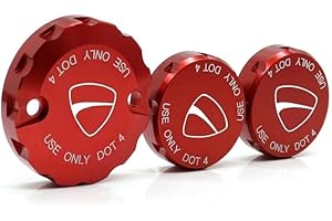 SYUFRE Tappo Serbatoio Olio Freno CNC per Ducati Hypermotard/Multistrada/Monster 1100/S/EVO 1200/S/R Frizione Freno Anteriore Serbatoio Fluido Freno Posteriore Tappo di Copertura