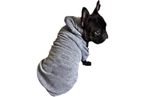 Ducomi Felpa Cappuccio Cane 100% Cotone – Cappotto Cane Taglia Piccola, Media e Grande, da Chihuahua, Bulldog Francese a Labrador, Pitbull, e Amstaff, Comodo Pullover Cani (Grigio, XL)