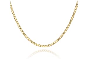YIMERAIRE Cuban Link Chains for Men, 3-8MM Stainless Steel Gold Chain, 18-30in 18K Gold Plated Hip Pop Silver Chains Necklace for Women