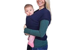 VOARGE chusta do noszenia dla noworodków i małych dzieci, chusta do noszenia dla niemowląt, chusta do noszenia na brzuchu, dla noworodków, do 16 kg, ciemnoniebieska
