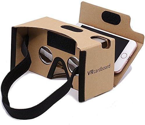 Google Cardboard, GANA 3D VR Cardboard DIY VR headset Box with Big Clear 3D Optical Lens | Comfortable Head Strap | Phone Sucker for All 3.5-6 Inch Smartphones