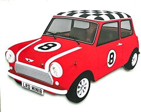 Larkrise Designs Red Check Roof Mini Cooper Key Rack - Mini Keyrack - M15S