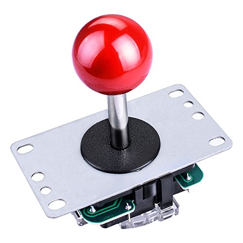 Quimat Cero Retraso Juego de Arcade Joystick USB Codificador Kit de Bricolaje PC para Mame Jamma Raspberry Pi y Juego de Lucha Rojo QR02