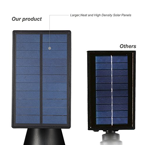B-right® 200 Lumen solarbetriebene LED außen Solarleuchten Außenleuchte Wasserdichte Outdoor-Wandleuchten für Garten, Terrasse, Auffahrt, Warmweiß (3000K). Eine-Jahre-Garantie - 4