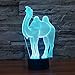 Produktbild Kreative tier 3D kleine tischlampe stereo bunte steigung led nachtlicht acryl schlafzimmer kinderzimmer led lampe kamel 36 V
