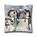 Produktbild Pop Home 45,7 x 45,7 cm Weihnachten Urlaub Thema 45,7 x 45,7 cm Dekorative Kissen quadratisch Überwurf Kissenbezug Weihnachten Funny Weiß Snowmans New Year Weihnachten