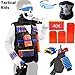 Produktbild Meiqils 45pcs Einsatzwestenset für Nerf-Spielzeugwaffen N-Strike Elite Serie mit Gesichtsmaske + Windproof Schutzbrille + 40 Dart Nachfüllpack + 1 Handgelenk Bandolier+1Kinder Taillen-Beutel