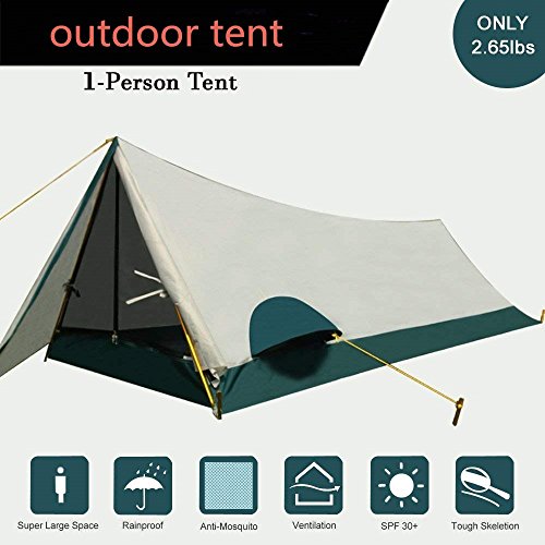 KJLM - Tienda de Campaña Ultraligera para una Sola Persona, Tienda de Campaña para una Sola Persona, Tienda de Campaña para Viajes, montañismo, Senderismo, una Sola Persona Que Duerme (Solo 2,6lb)