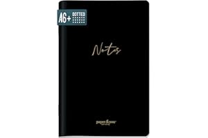 ‎HÄFFT paper&you® Notizheft A6+ Punktraster "Black Edition" mit 64 Seiten, Notizbuch klein, Mini dotted Journal - nachhaltig & klimafreundlich