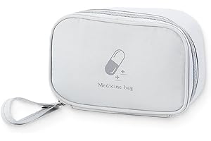 JEYORZY 1 Pièces Trousse de Secours Vide, Trousse Pharmacie Voyage, Boite Pharmacie, Boite Medicaments Rangement, Sac de Médecine Portable, Sac de Rangement de Médicaments pour Maison