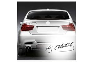 ALTERNATIF Autoaufkleber Atatürk Unterschrift Imza Mustafa Kemal Türkiye Türkei (Schwarz, M / 20 cm x 7 cm)