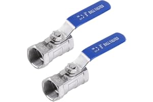 YITOBICI Válvula de bola, rosca interna, válvula de bola de acero inoxidable 304, válvula de cierre manual, válvula de bola, para agua, aceite (3/4 pulgadas - 2 unidades),DN20