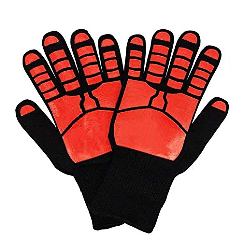 examen Gants En Silicone Résistant Aux Températures Élevées, Épaissis, Gants De Barbecue Au Four Gants Anti-brûlure, Isolants De Cuisine Pour Four À Micro-ondes, Gants De Protection Pour Doigts Complets
