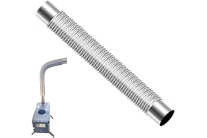 QZJIJOSEN Stainless Steel Chimney Pipe - Flexible Flue Exhaust Pipe, Tent Stove Wood Burner, Adjustable Ducting Dryer Vent Hose, Camping Stove Accessories
