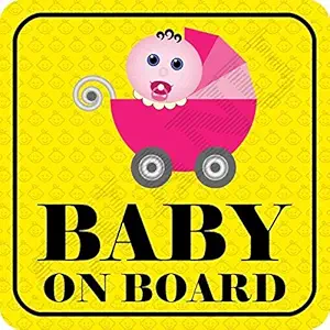 KREEPO Baby On Board Kids Safety Warning Sticker for Driver, Safety Caution Sign Stickers CV-18