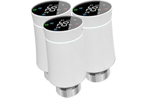 Qiumi Válvula del actuador del radiador, Tuya ZigBee3.0, Termostato Inteligente programable, Calentador de Temperatura, TRV, Alexa, Control por Voz