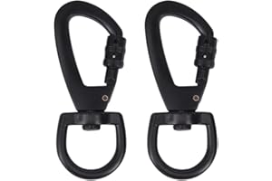 PHCOZY 2 PCS Moschettone in Acciaio Zincato Moschettoni a Forbice con Giunto Girevole 6x2cm per Campeggio Escursionismo e Portachiavi Multifunzione per Guinzaglio Collare per Cani