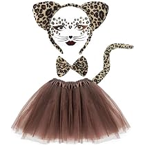 VICTERR Costume Léopard Fille, Déguisement Léopard Enfant, Robe Léopard avec Queue, Oreilles, Nœud Papillon, Tatouage Visage, pour Carnaval Halloween Cosplay (7-9 ans VICTERR Costume Léopard Fille, Déguisement Léopard Enfant, Robe Léopard avec Queue, Oreilles, Nœud Papillon, Tatouage Visage, pour Carnaval Halloween Cosplay (7-9 ans