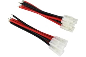 OliYin 3 Paia Tamiya Plug Maschio Femmina Cavo Adattatore Connettore 14awg 10cm per RC Car Lipo Battery Charge (Pacchetto di 3)