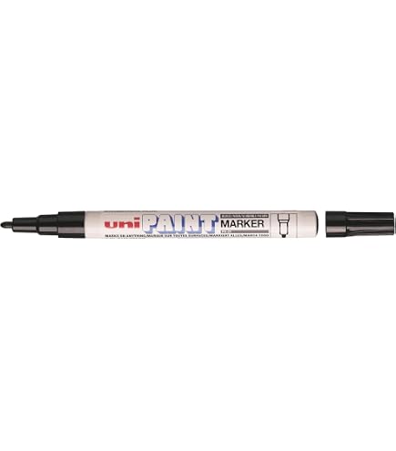 Uni-ball Paint Marker Rundspitze M – Schwarz, Strichbreite 2,2-2,8 Mm | Für Metall, Glas, Holz & Mehr