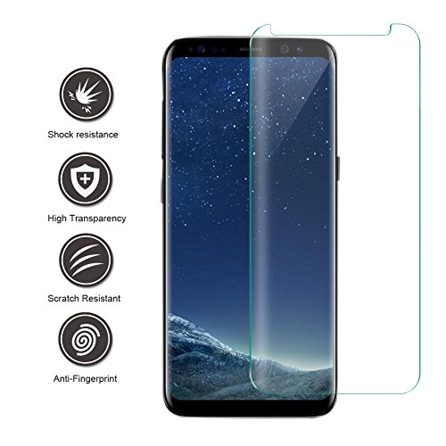 Galaxy S8 Panzerglas Schutzfolien zu screenen Glas Schutzfolie Displayschutzfolie Folie Premium Gehärtetem Glas Schirm-Schutz Handy Displayschutz Schutz Transparent Kristallzelle Panzerfolie für Samsung Galaxy S8 [High Definition Ultra-beständig mit Härte Anti-Blase] - 2