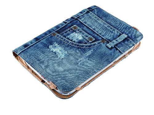 Trust Universal Jeans Folio Stand 17,8 cm (7 Zoll) bis 20,3 cm (8 Zoll) für Tablet blau